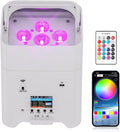 Battery Powered Stage Lights 6x18W RGBWA+UV Par Can Uplights