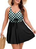 Plus Size Swimdress Tankini with Boyshorts - Tummy Control Fit