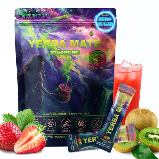 Yerba Mate Sticks Tea Powder - Strawberry Kiwi Instant Energy