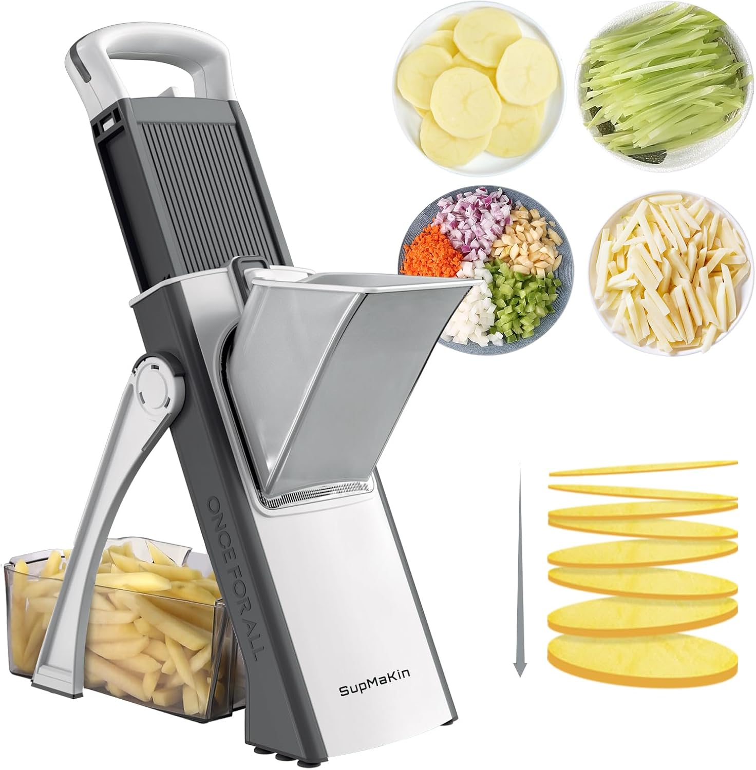Upgrade Safe Mandoline Slicer for Effortless Vegetable Chopping