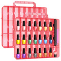 Nail Polish Organizer 48 Bottles Clear Case - Portable, Space-Saving