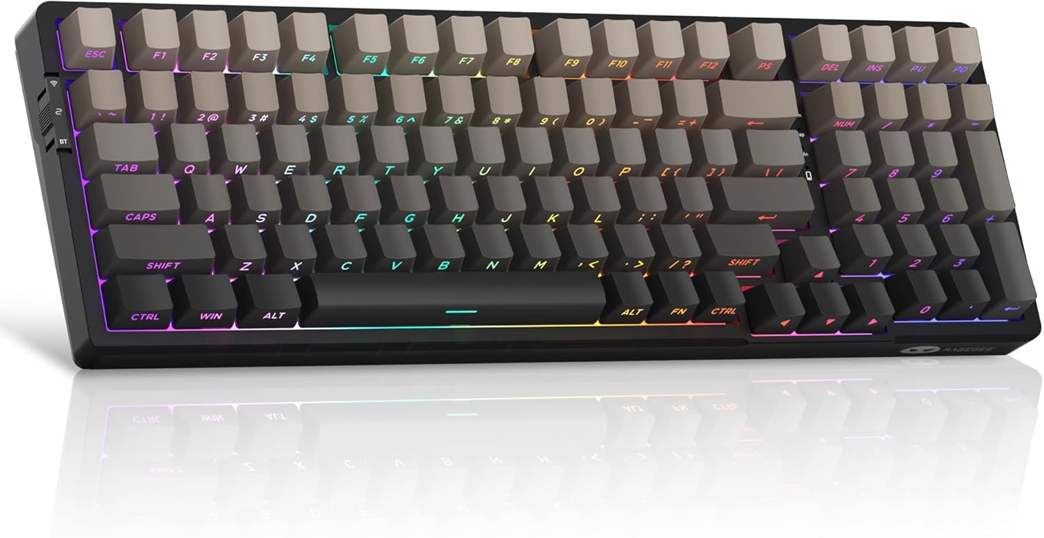 MageGee LIGHT100 Wireless Keyboard: Gasket Structure & RGB Backlit
