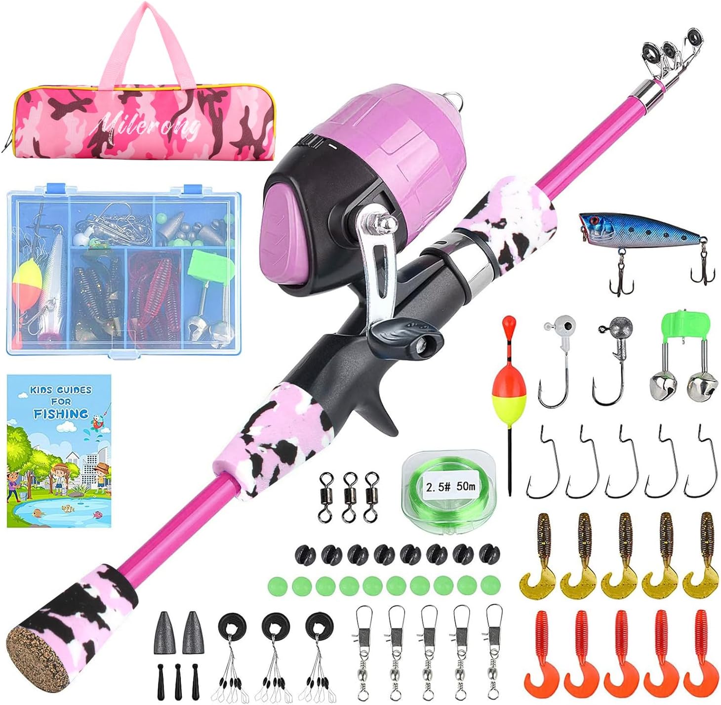 Ultimate Kids Fishing Kit - Portable Telescopic Rod & Reel Combo
