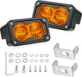 Amber LED Pods 3 in Flood Fog Lights - Compact Bright Chase Lights