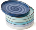 Sweese 7.8 in Porcelain Dessert Plates Set of 6 - Gradient Salad