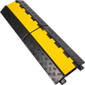 Rubber Cable Ramp Cord Cover 2-Channel - Heavy Duty Traffic Protector