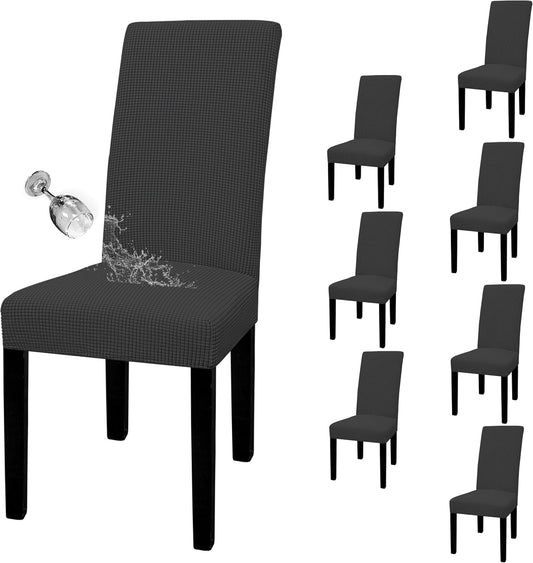 Waterproof Dining Room Chair Cover Set of 8 for Easy Protection