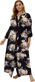 Plus Size Long Robe Kimono for Women - Soft, Lightweight Cover-up