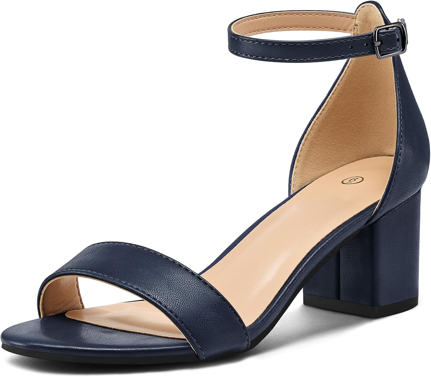mysoft Women's Chunky Low Heels Open Toe Block Heeled Sandals