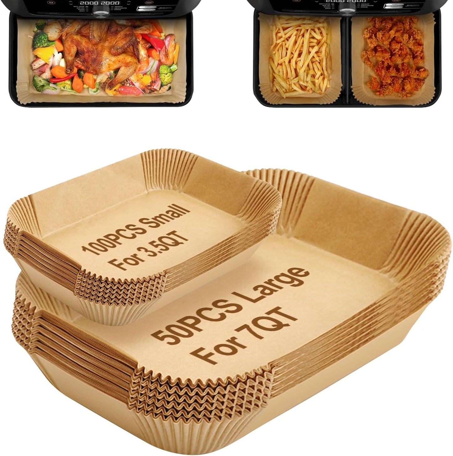 150 Disposable Air Fryer Liners for Ninja Foodi & More