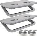 Black Rectangle Marine Boat Hatch Deck Cover Lid - Low Profile