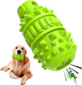 Dog Chew Toy Large Green - Tough Natural Rubber Squeaky Toy