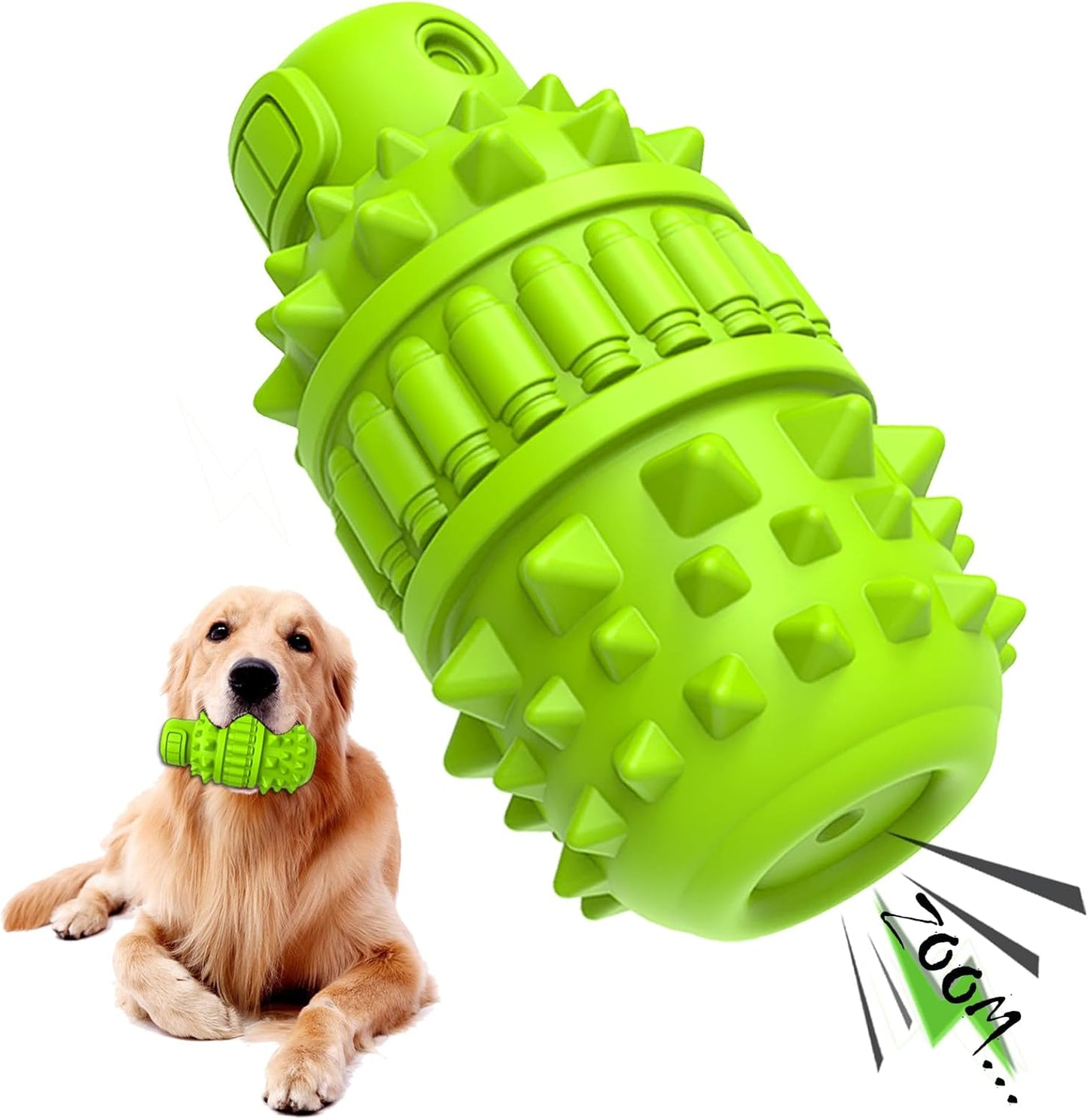 PIFFZEDO Tough Squeaky Dog Toy for Aggressive Chewers