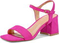 Women's Chunky Block Low Heels - Comfortable Square Toe Heels