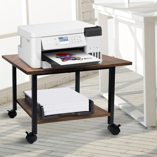 Rolling Printer Cart with Storage - Store with Ease!