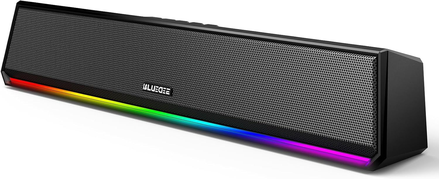 Bluedee Computer Speakers with RGB Light and Bluetooth 5.3