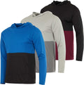 Real Essentials 3 Pack for Men - Mesh Long Sleeve Athletic Pullover