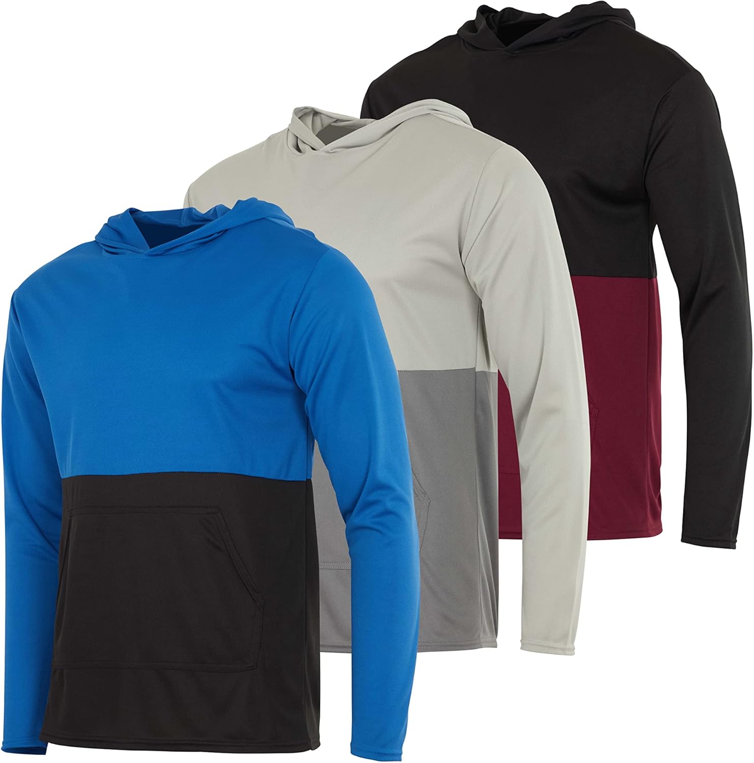 Real Essentials Men's Mesh Long Sleeve Hoodie for All Occasions