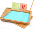 Montessori Sand Tray with Lid - Wooden Sand Tray for Letter Writing