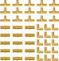 1/2ft Pex Fittings Set 45 PCS - Brass PEX B Combo Kit