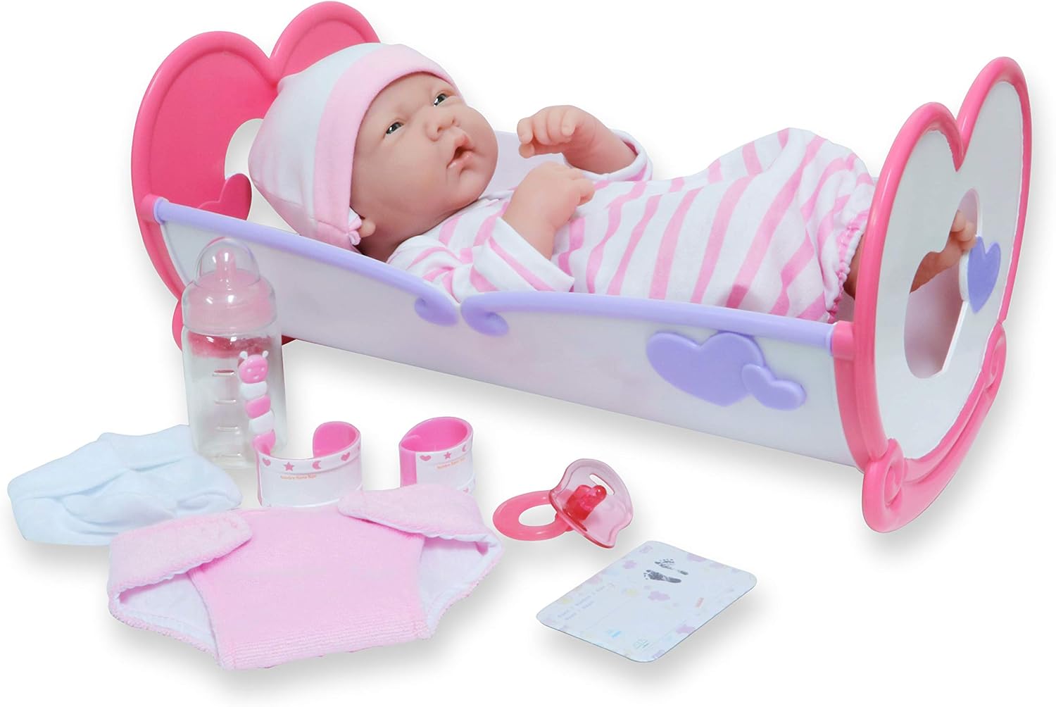 14in Life-Like Doll Gift Set with Rocking Crib for Kids