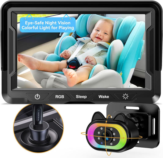 Wkzay Baby Car Camera - Safe Rear Seat Watch