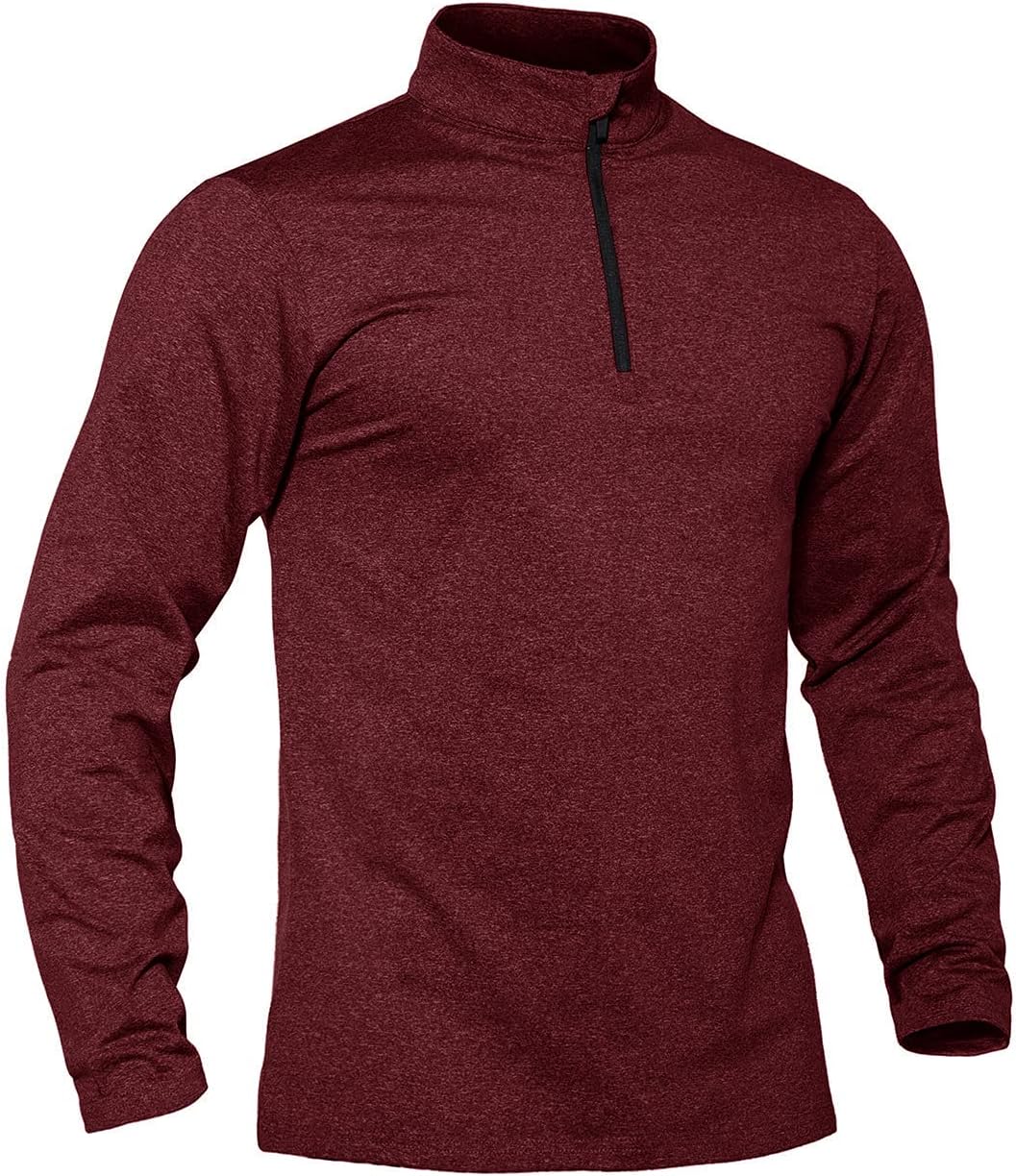 TACVASEN Men's Quarter Zip Pullover for Active Sportswear