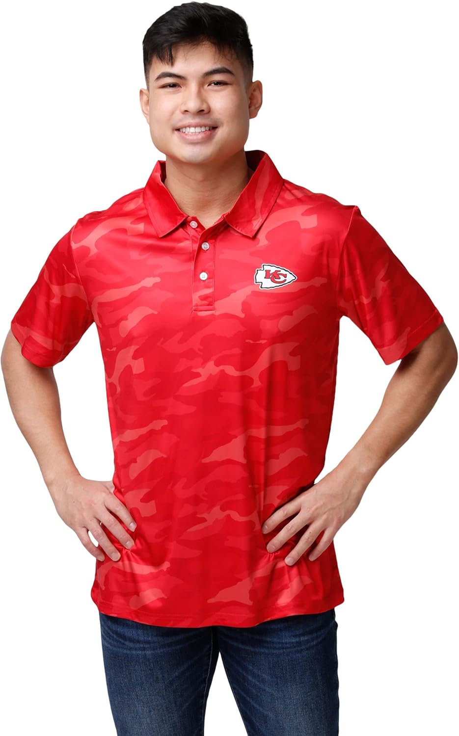 FOCO Men's NFL Team Logo Camo Color Polyester Polo Shirt Review