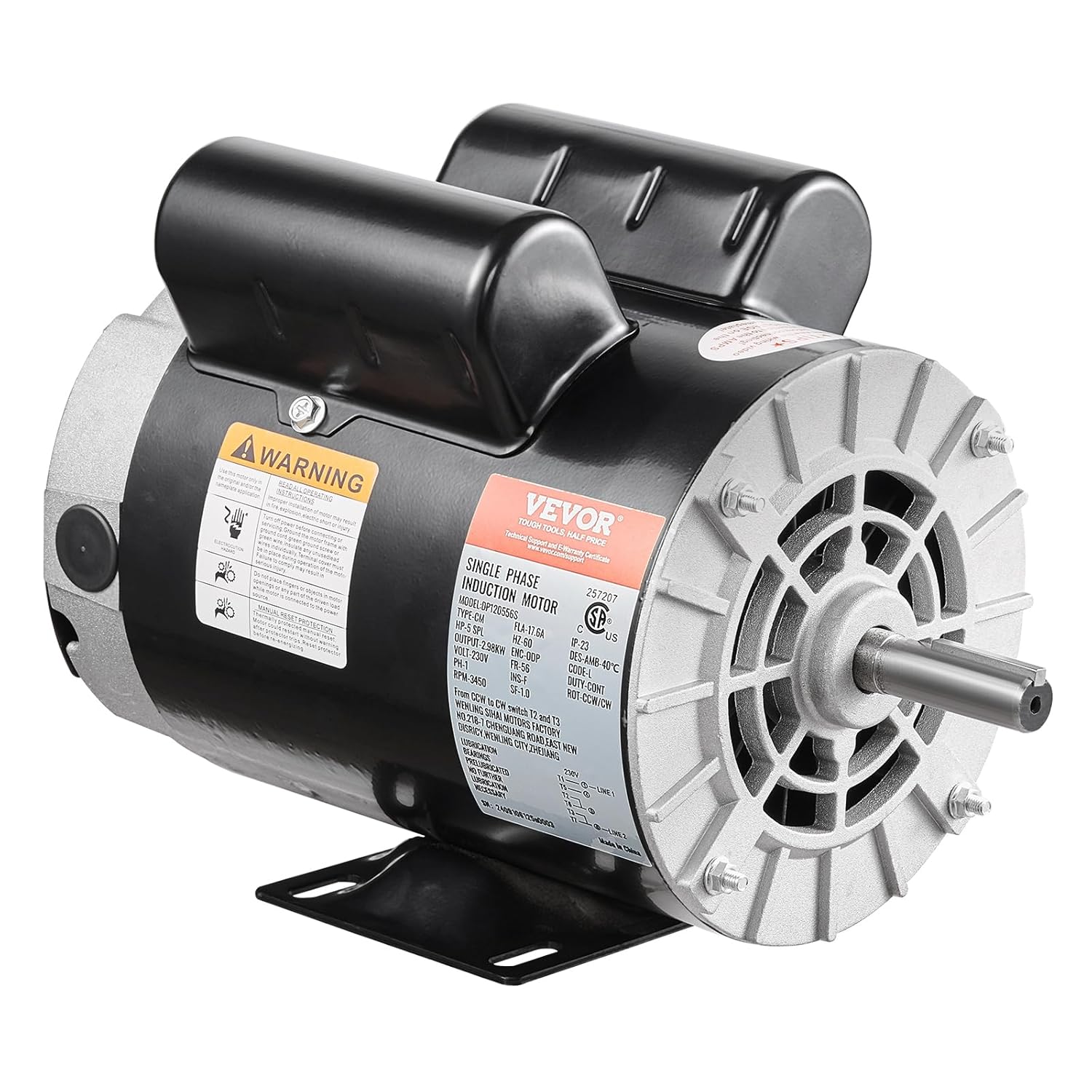 VEVOR 5HP SPL Air Compressor Electric Motor for Reliable Power