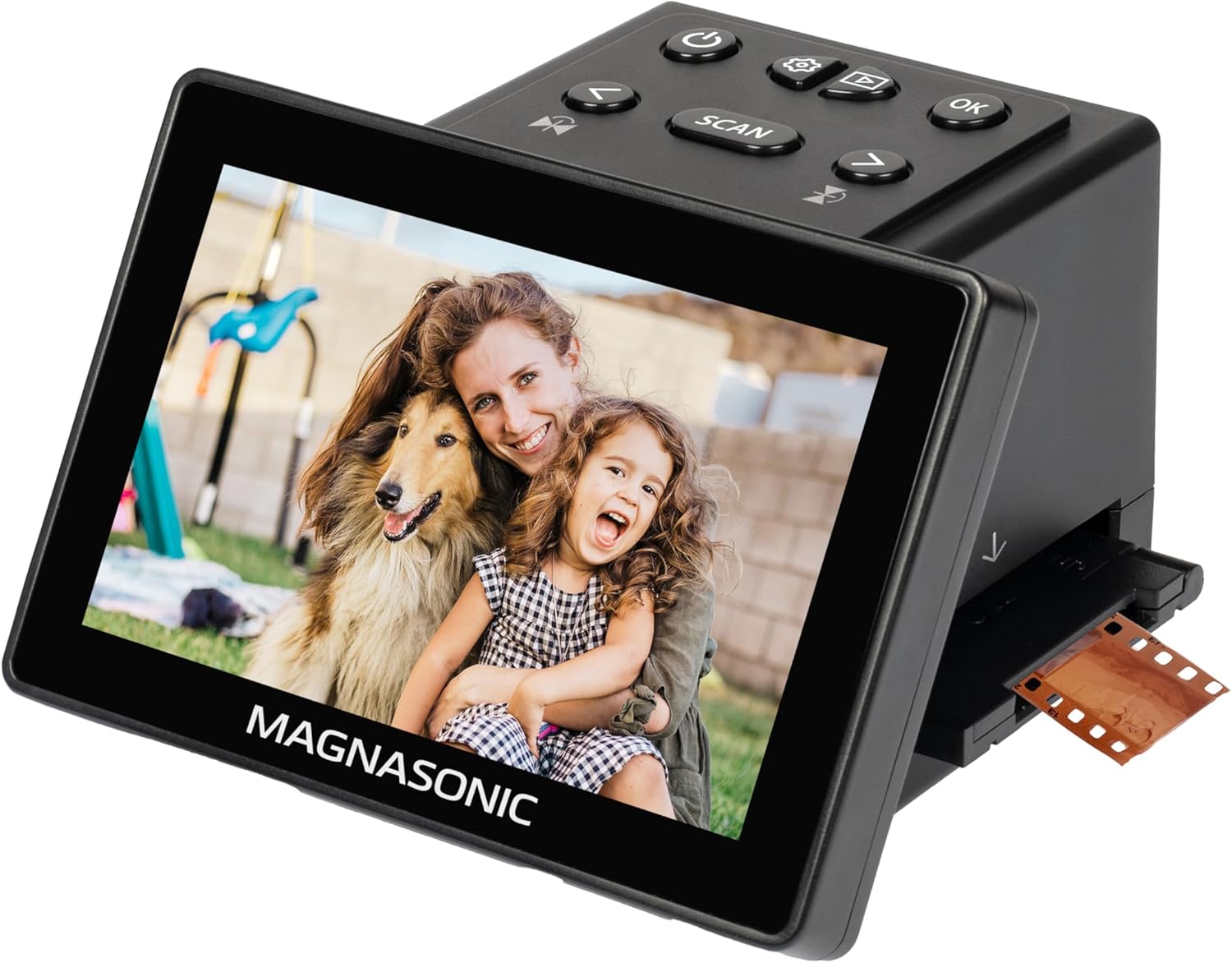 Magnasonic 25MP Film Scanner with 5in Display for Easy Conversion