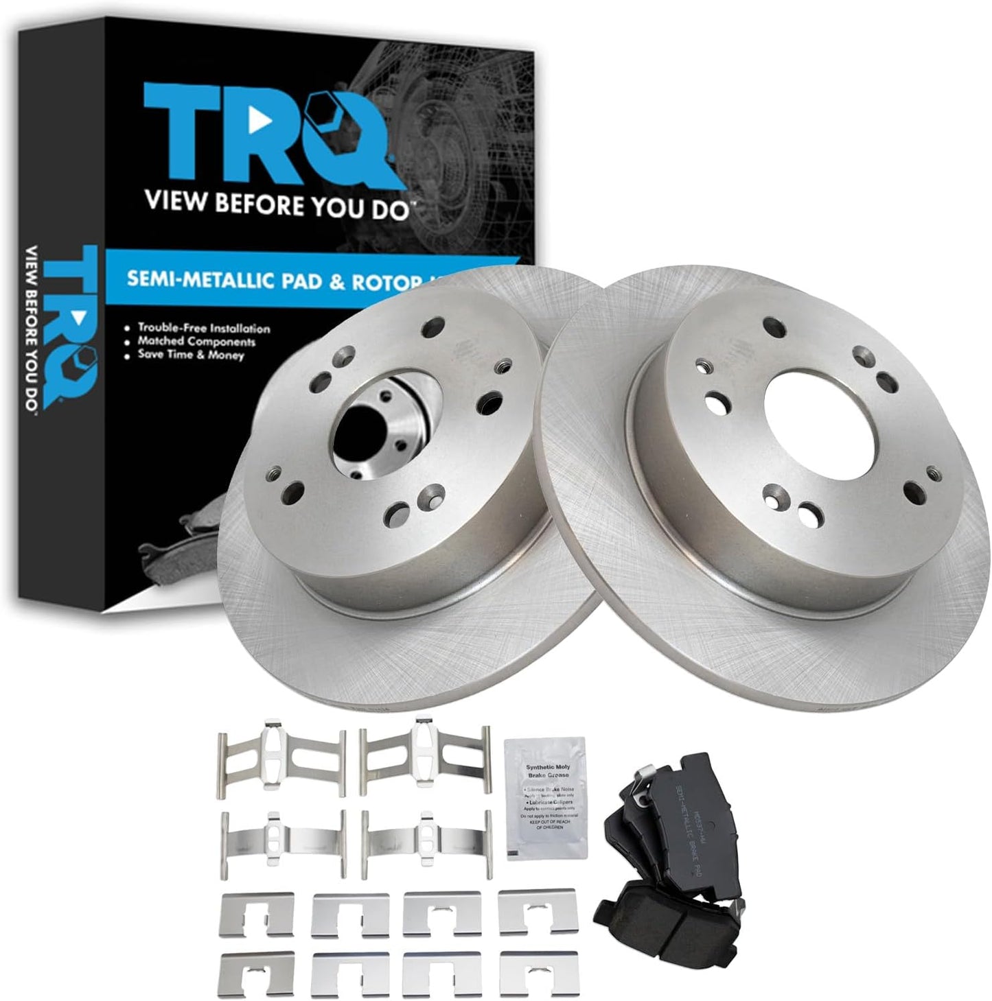TRQ Rear Brake Pad & Rotor Kit for Acura Integra & RSX Models