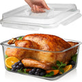 6500 ML / 220 oz Large Glass Food Storage Container with Airtight Lid