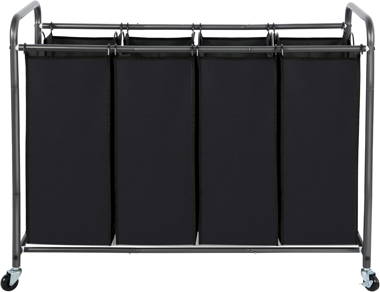 STO STO Laundry Sorter 4 Section Rolling Cart for Easy Sorting