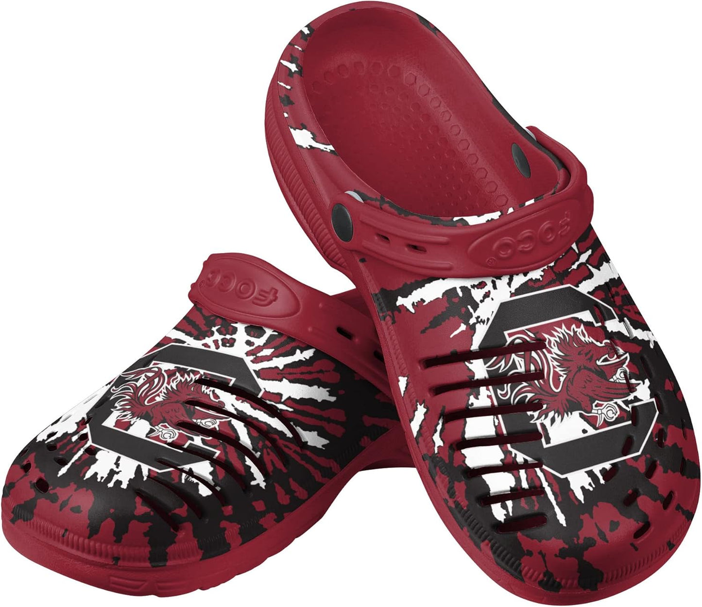FOCO NCAA Mens Tie-Dye Clog with Strap for Ultimate Comfort