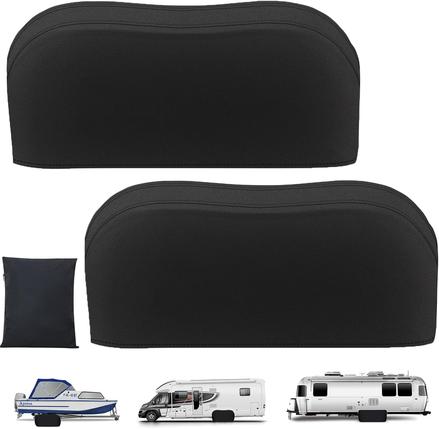 K-Musculo RV Tire Covers for 30-32 Inch Dual Axle Wheels