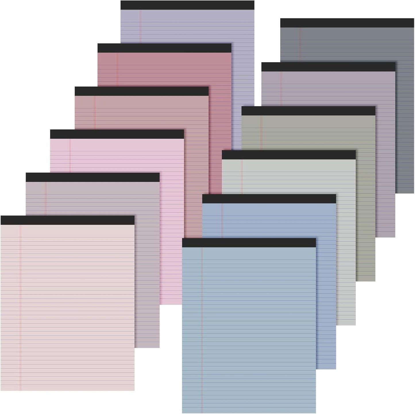 Fuutreo 12 Pcs 8.5ft x 11ft Colored Legal Pads for Writing
