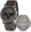 2win Engraved Wooden Watch for Boyfriend Personalized Gift - Natural