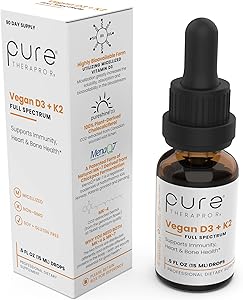 Pure Therapro Rx Vegan D3 + K2 Liquid for Maximum Absorption
