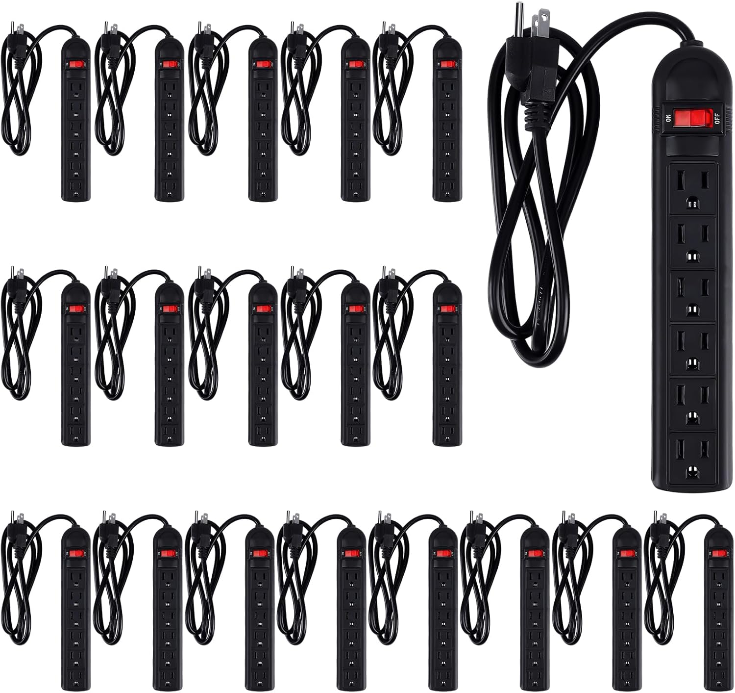 Kanayu 6 Outlet Surge Protector Power Strip: Low Profile & Reliable