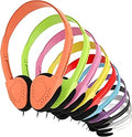 Multi Color Kid's Wired On Ear Headphones 30 Pack - Classroom Bulk