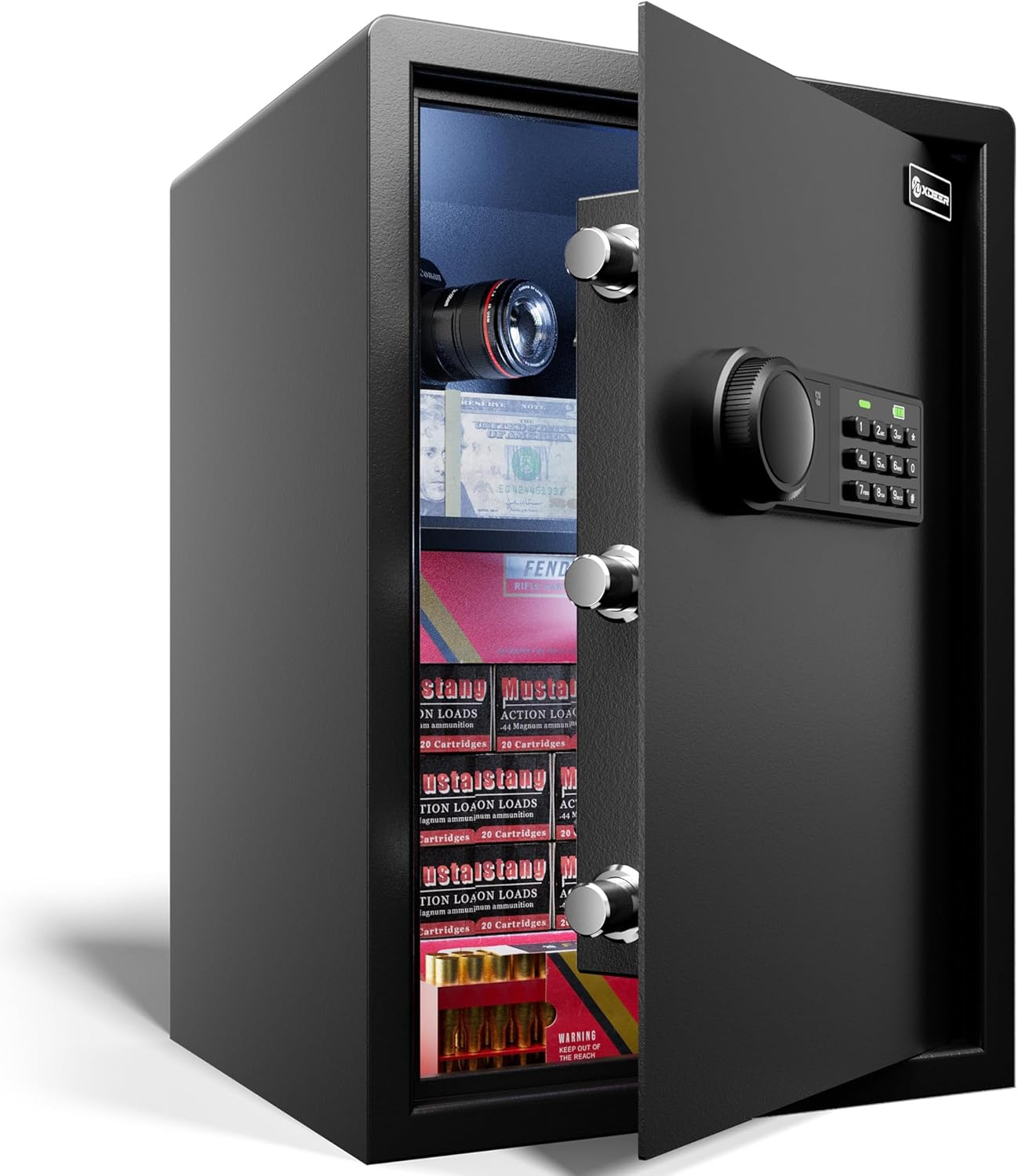 XDeer Cabinet Safe with Unique Key and Secure Code Features