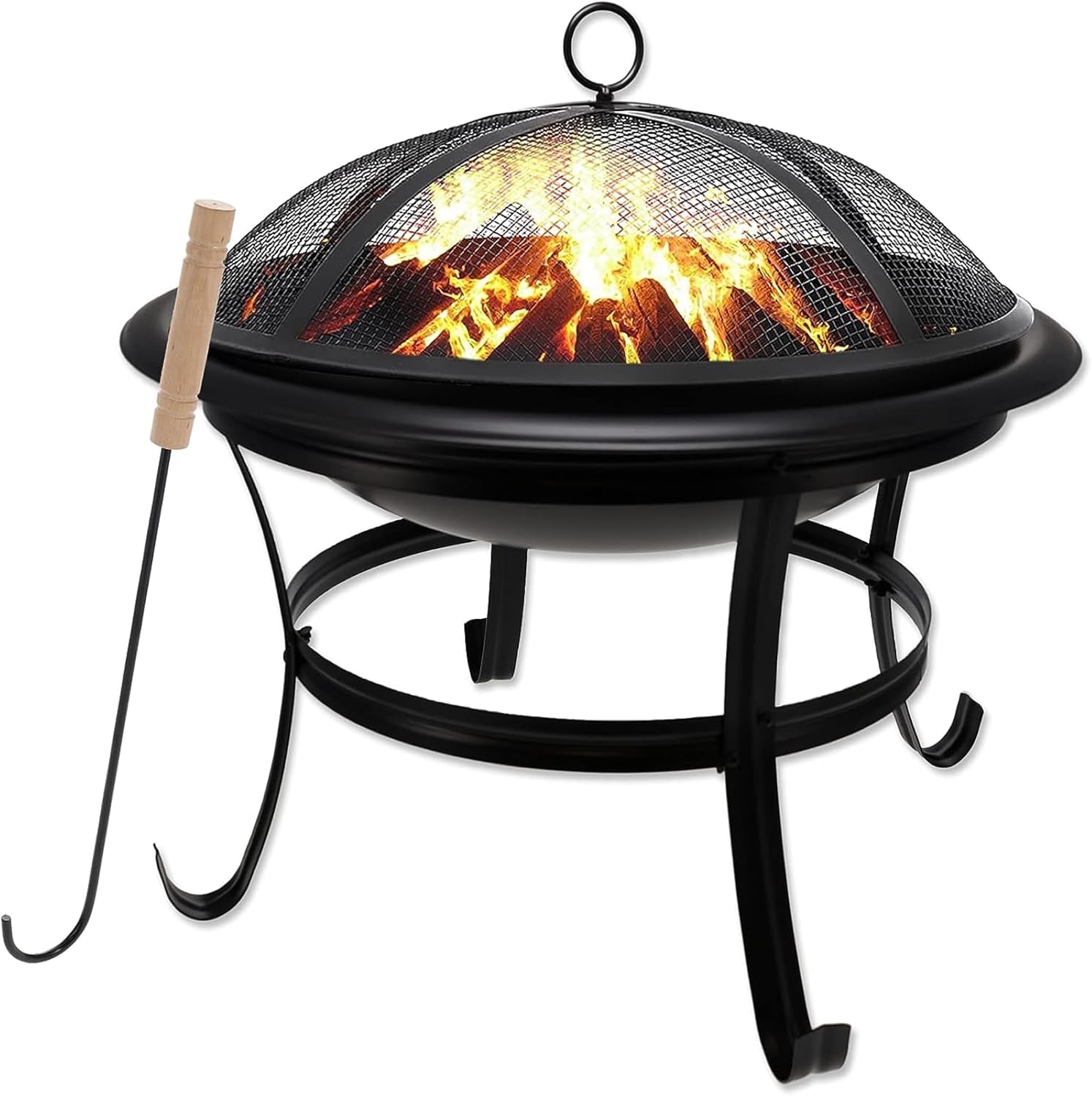 Gas One 22 in Outdoor Wood Burning Fire Pit for Cozy Gatherings