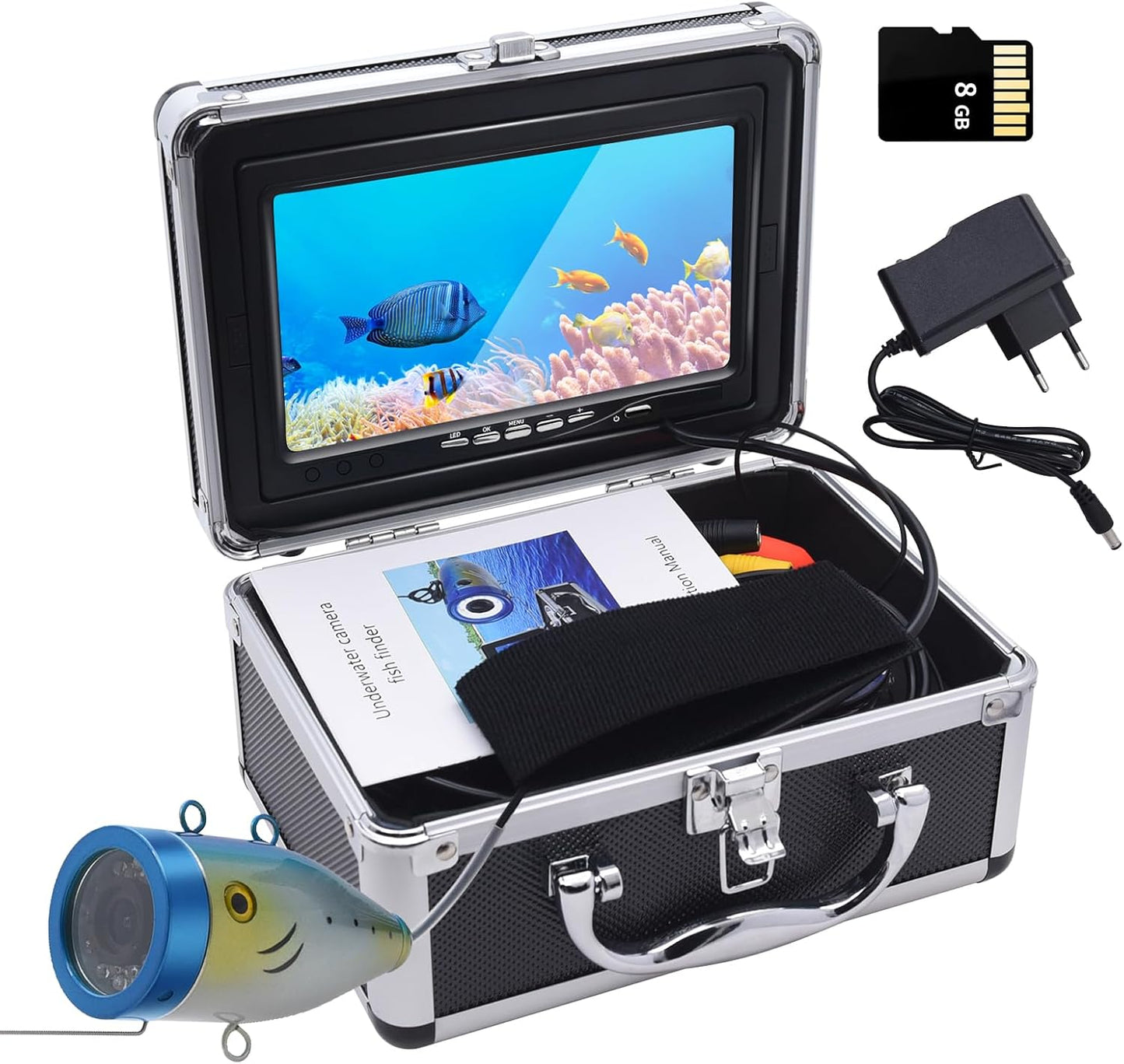 Fish Finder Waterproof Camera with 12 Infrared Lights