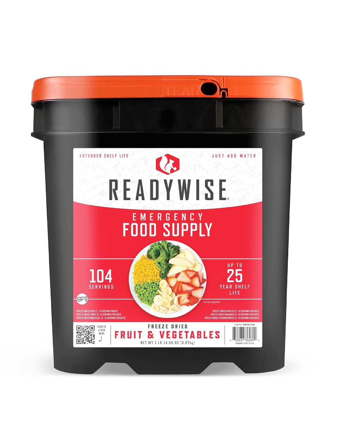 ReadyWise Emergency Food Supply - 104 Servings for Survival