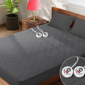 Heated Mattress Pad Cal King Quilted Zone Heating Electric Bed Warmer