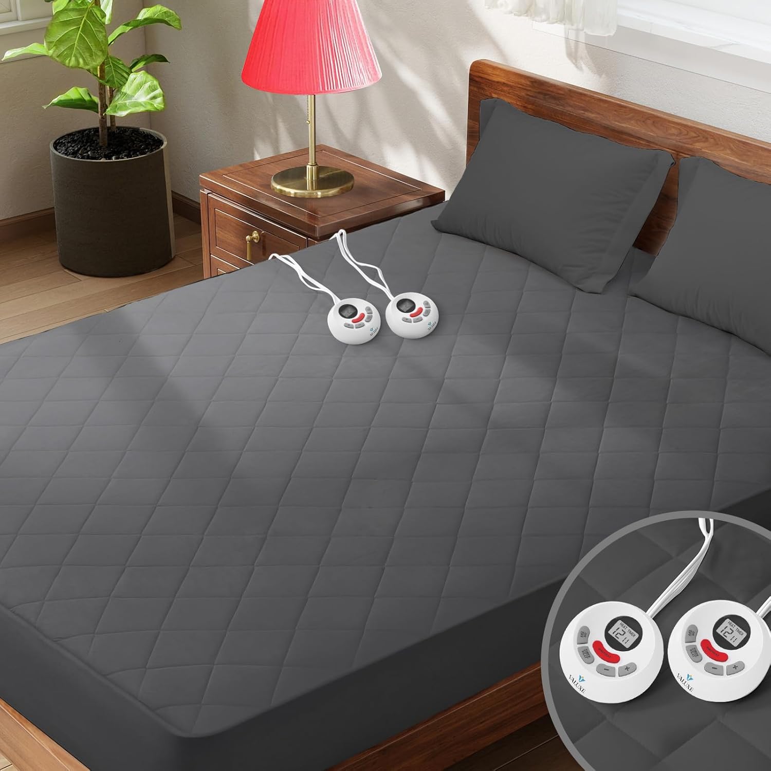 Heated Mattress Pad Cal King with Dual Controller for Comfort