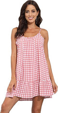 COLOWANA Women's Spaghetti Strap Mini Dress V Neck - Flowy Summer