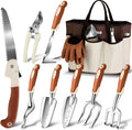 MelonArt Garden Tool Set - 10 Pcs Heavy Duty Gardening Kit