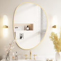 Irregular Wall Mirror Asymmetrical Gold Frame - Artistic Wall Decor