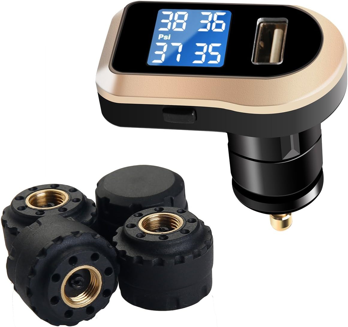 VESAFE Wireless Tire Pressure Monitoring System with LCD Display